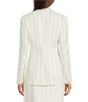 BOSS by Hugo Boss Pinstripe Point Lapel Long Sleeve Single Breasted Blazer