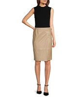 BOSS by Hugo Boss Setoya Lamb Leather Pencil Skirt