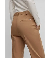 BOSS by Hugo Boss Tachinoa Classic Stretch Cotton Twill Tapered Slim Leg Pleated Ankle Pants