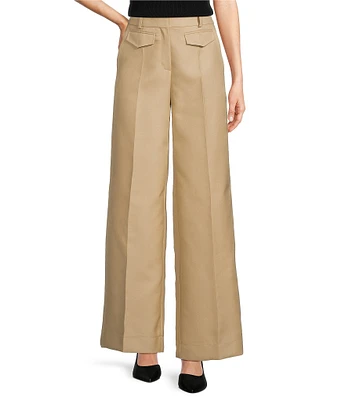 BOSS by Hugo Boss Tafeli Woven High Rise Wide Leg Relaxed Fit Trouser Pants