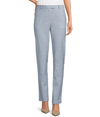 BOSS By Hugo Boss Tamata Wool Windowpane Plaid Straight Leg Pants