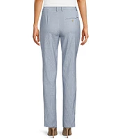 BOSS By Hugo Boss Tamata Wool Windowpane Plaid Straight Leg Pants