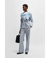 BOSS By Hugo Boss Tamata Wool Windowpane Plaid Straight Leg Pants