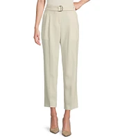 BOSS by Hugo Boss Tapiah Woven Pleated front Tapered Leg Cropped Trouser