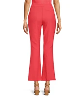 BOSS Hugo Boss Timasa Ponte Flat Front Kick Flare Cropped Trouser Pants
