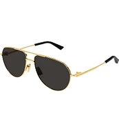 Bottega Veneta Unisex Split 57mm Aviator Sunglasses