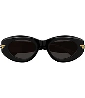 Bottega Veneta Women's Bold Ribbon 51mm Oval Sunglasses