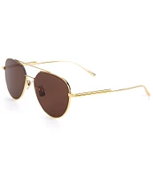 Bottega Veneta Women's BV1013SK 57mm Aviator Sunglasses