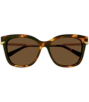 Bottega Veneta Women's Combi 57mm Havana Cat Eye Sunglasses