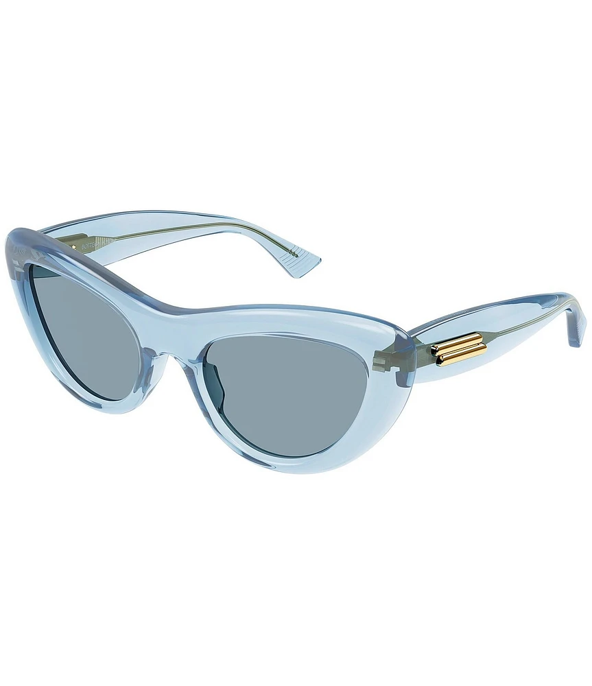 Bottega Veneta Women's Transparent Curvy 53mm Cat Eye Sunglasses