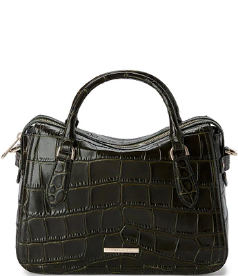 BRAHMIN Baize Collection Matcha Green Micaela Satchel Bag