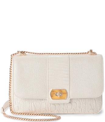 BRAHMIN Carman Collection Sea Salt White Rosalie Crossbody Bag