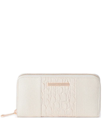 BRAHMIN Carman Collection Sea Salt White Suri Wallet