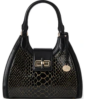 BRAHMIN Cavatica Collection Black Adrian Satchel Bag