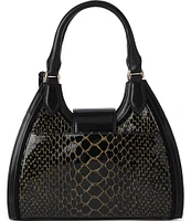 BRAHMIN Cavatica Collection Black Adrian Satchel Bag