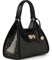 BRAHMIN Cavatica Collection Black Adrian Satchel Bag