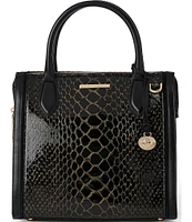 BRAHMIN Cavatica Collection Black Small Caroline Satchel Bag