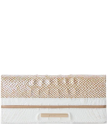 BRAHMIN Colada Collection Sea Salt White Ady Wallet