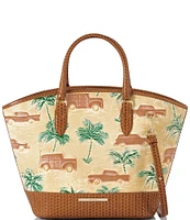 BRAHMIN Copa Cabana Collection Honey Brown Jeanne Tote Bag