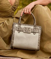 BRAHMIN Cumulus Collection Caroline Buckle Detail Small Satchel Bag