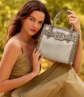 BRAHMIN Cumulus Collection Caroline Buckle Detail Small Satchel Bag