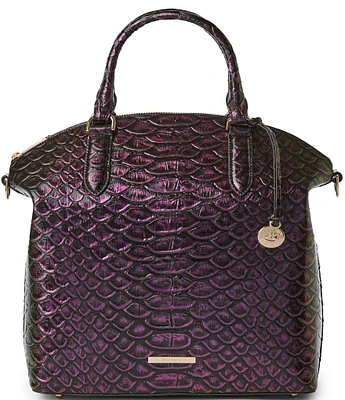 BRAHMIN Excelsior Collection Passion Purple Duxbury Large Satchel Bag