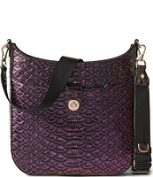 BRAHMIN Excelsior Collection Passion Purple Leia Crossbody Bag