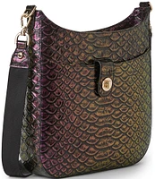 BRAHMIN Excelsior Collection Passion Purple Leia Crossbody Bag