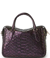 BRAHMIN Excelsior Collection Passion Purple Micaela Satchel Bag