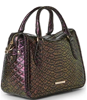 BRAHMIN Excelsior Collection Passion Purple Micaela Satchel Bag