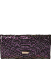 BRAHMIN Excelsior Collection Passion Purple Veronica Trifold Wallet