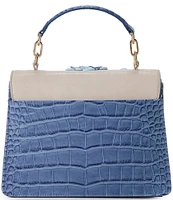 BRAHMIN Fleur Collection Small Hallie Satchel Bag