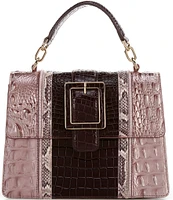 BRAHMIN Jessamine Collection Mellow Rose Small Hallie Satchel Bag