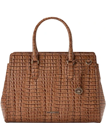 BRAHMIN Leontyne Collection Luggage Brown Finley Carryall Tote Bag