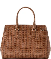 BRAHMIN Leontyne Collection Luggage Brown Finley Carryall Tote Bag