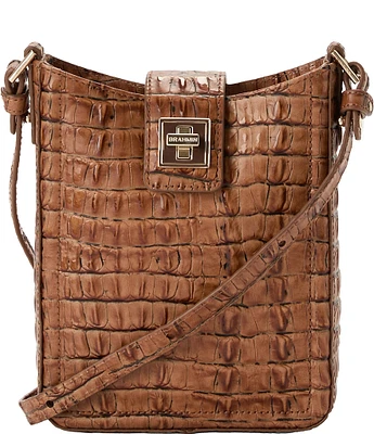 BRAHMIN Leontyne Collection Luggage Brown Marley Crossbody Bag