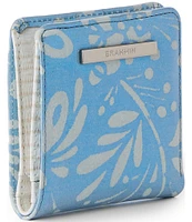 BRAHMIN Lucent Collection Jane Mini Metallic Bifold Snap Wallet