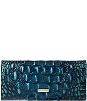 BRAHMIN Melbourne Collection Blue Patina Veronica Wallet