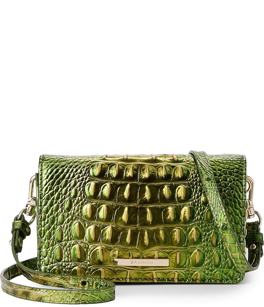 BRAHMIN Melbourne Collection Cacti Green Minuette Crossbody Bag