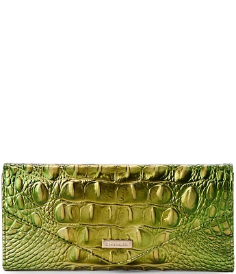 BRAHMIN Melbourne Collection Cacti Green Veronica Trifold Wallet