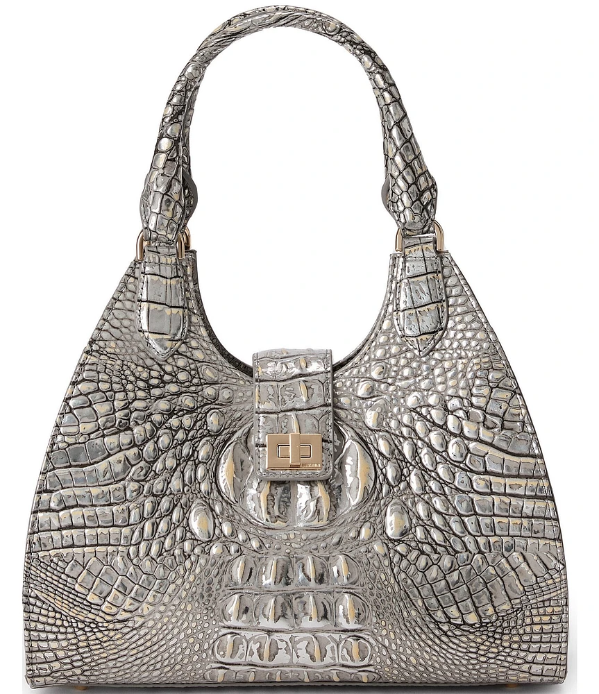 BRAHMIN Melbourne Collection Chrome Adrian Satchel Bag