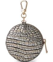 BRAHMIN Melbourne Collection Chrome Circle Coin Purse