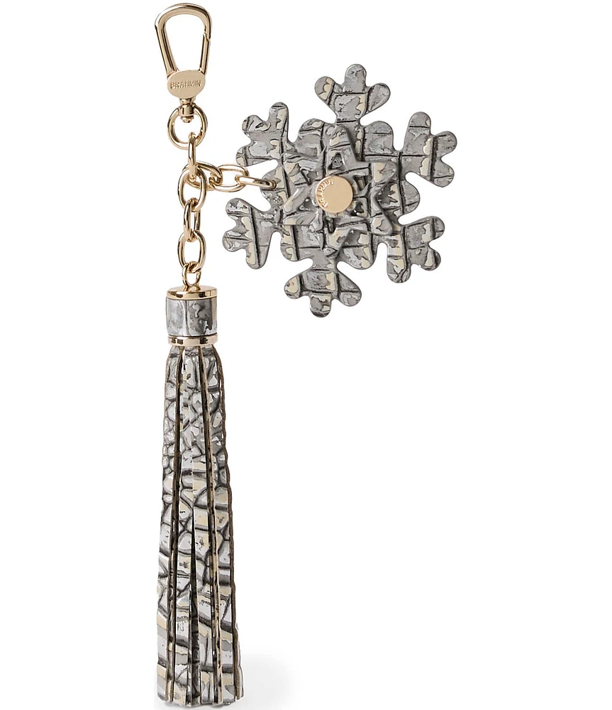 BRAHMIN Melbourne Collection Chrome Snowflake Tassel