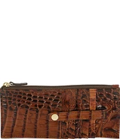 BRAHMIN Melbourne Collection Leather Crocodile-Embossed Wallet