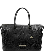 BRAHMIN Melbourne Collection Duxbury Crocodile-Embossed Weekender Bag