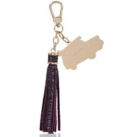 BRAHMIN Melbourne Collection Fig Jam Copa Charm Tassel Keychain