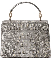 BRAHMIN Melbourne Collection Hallie Chrome Small Satchel Bag