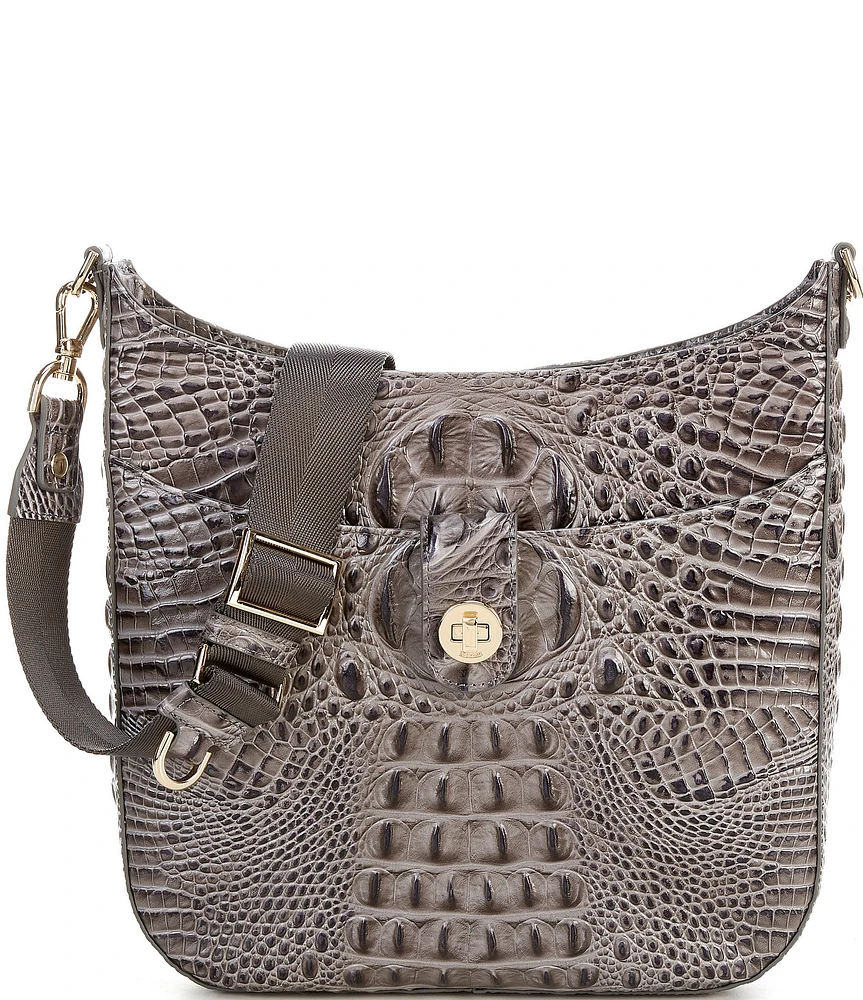 BRAHMIN Melbourne Collection Leia Charcoal Crossbody Bag