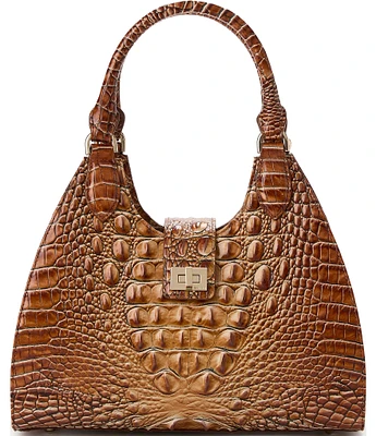 BRAHMIN Melbourne Collection Luggage Brown Adrian Satchel Bag