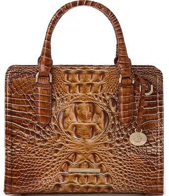 BRAHMIN Melbourne Collection Luggage Brown Cami Satchel Bag